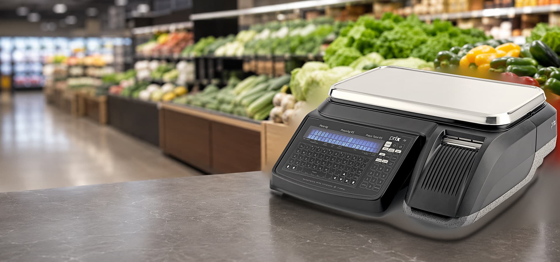 Commercial scale in a produce market